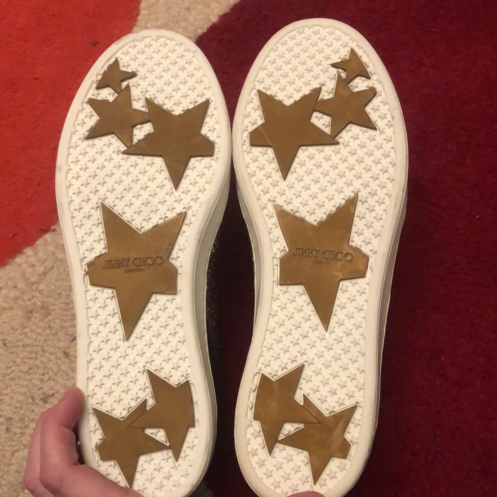 Jimmy Choo Antique Gold Miami Sneakers size 39 - Picture 7 of 8